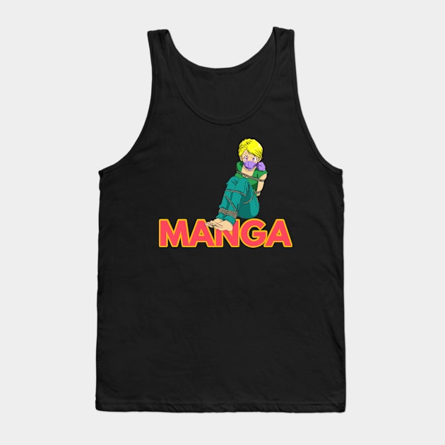 Manga with tied feet blonde haired Girl Tank Top by FromBerlinGift